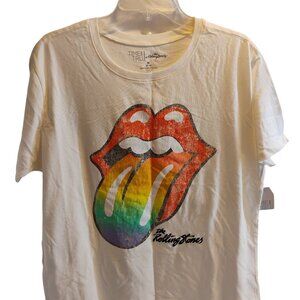 The Rolling Stones T Shirt Women's Size medium 8-10 Concert Tour Band Music NEW